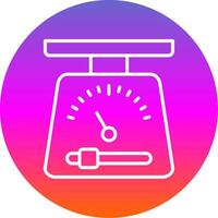 Scales Line Gradient Circle Icon vector