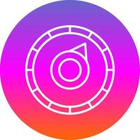 Gauge Line Gradient Circle Icon vector