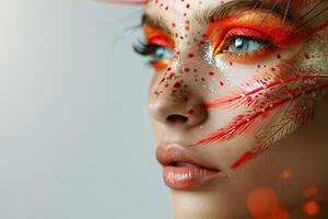 Creative makeup woman photo