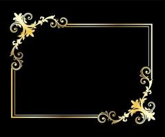 vintage frame with plant elements vector