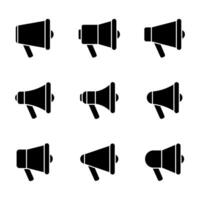 collections of isolated megaphone icon vector