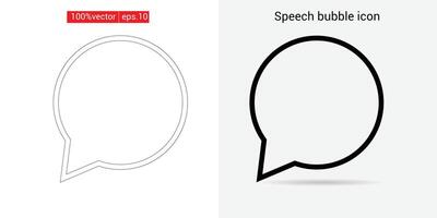 The speech bubble icon. A predetermined web icon vector