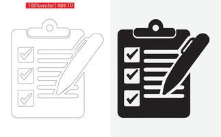 symbol for a checklist. A set web icon vector