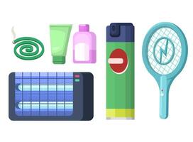 Anti Mosquito Repellent Product Collection Set Illustration vector