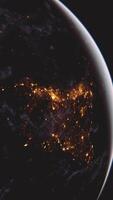 Earth Seen From Space at Night video