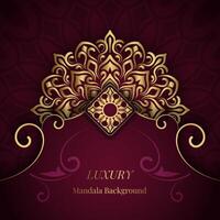Luxury background, with gold mandala ornament vector