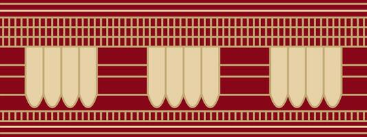 ancient golden and red egyptian seamless ornament. Endless national ethnic border, frame vector