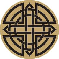 gold and black Celtic knot. Ornament of ancient European peoples. The sign and symbol of the Irish, Scots, Britons, Franks. vector