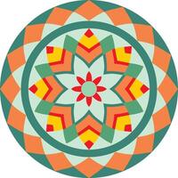 colored round pattern Mosaic circle, geometric ornament. vector