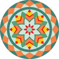 colored round pattern Mosaic circle, geometric ornament. vector