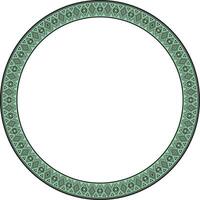round Indian patterns. National circle ornaments, borders, frames. green decorations of the peoples of South America, Maya, Inca, Aztecs. Print for fabric, paper, textile. vector