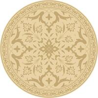 golden round Turkish ornament. Ottoman circle, ring, frame vector