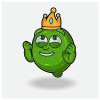 Lime Mascot Character Cartoon With Happy expression. vector