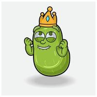 Pear Fruit Mascot Character Cartoon With Happy expression. vector