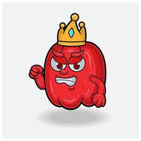 Pepper Mascot Character Cartoon With Angry expression. vector