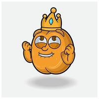 Apricot Mascot Character Cartoon With Happy expression. vector