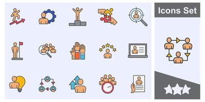 Business people icon set symbol collection, logo isolated illustration vector