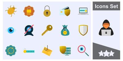 seguridad, seguridad, proteccion icono conjunto símbolo recopilación, logo aislado ilustración vector