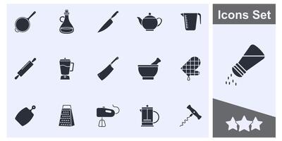 Kitchen and Cooking icon set symbol collection, logo isolated illustration vector