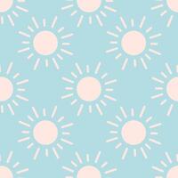 Minimalist abstract seamless pattern with sun. Seamless pattern for wallpaper, textile, fabric, wrapping paper vector