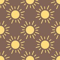 Minimalist abstract seamless pattern with sun. Seamless pattern for wallpaper, textile, fabric, wrapping paper vector