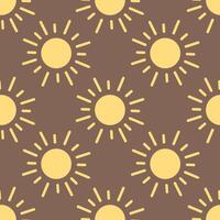 Minimalist abstract seamless pattern with sun. Seamless pattern for wallpaper, textile, fabric, wrapping paper vector