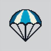 Pixel art illustration Military Parachute. Pixelated Parachute. Military Parachute War pixelated for the pixel art game and icon for website and game. old school retro. vector