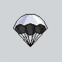 píxel Arte ilustración militar paracaídas. pixelado paracaídas. militar paracaídas guerra pixelado para el píxel Arte juego y icono para sitio web y juego. antiguo colegio retro vector