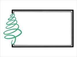 Navidad árbol marco antecedentes ilustración vector