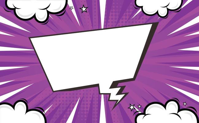 Premium Purple Comic Cartoon Background Stars