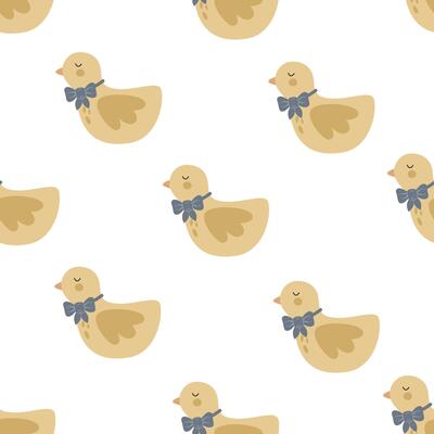 Seamless pattern with cartoon birds