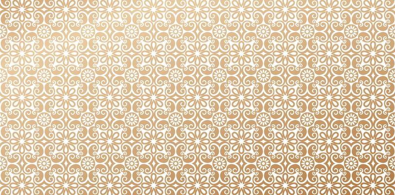 pattern islamic styles ornament gold colors damask wallpaper vintage background for Fashionable modern wallpaper or textiles, books cover, Digital interfaces, print designs template materials