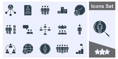 Business people icon set symbol collection, logo isolated illustration vector