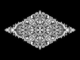 diamond Luxury ornament floral Illustration vector