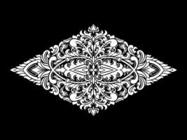 diamante lujo ornamento floral ilustración vector