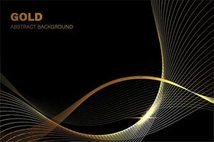 gold line wave abstract background. additional design elements vector