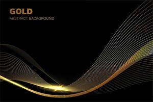 gold line wave abstract background. additional design elements vector