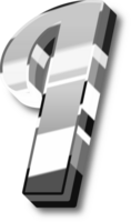 Silver Alphabet Letter and Number png