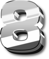 Silver Alphabet Letter and Number png