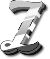 Silver Alphabet Letter and Number png