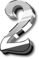 Silver Alphabet Letter and Number png