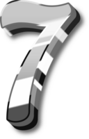 Silver Alphabet Letter and Number png