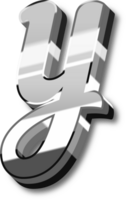 Silver Alphabet Letter and Number png