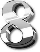 Silver Alphabet Letter and Number png