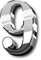 Silver Alphabet Letter and Number png