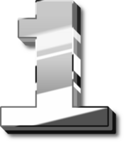 Silver Alphabet Letter and Number png