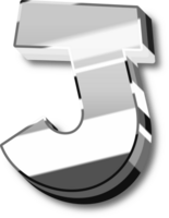 Silver Alphabet Letter and Number png