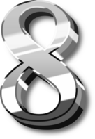 Silver Alphabet Letter and Number png