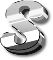 Silver Alphabet Letter and Number png