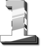 Silver Alphabet Letter and Number png